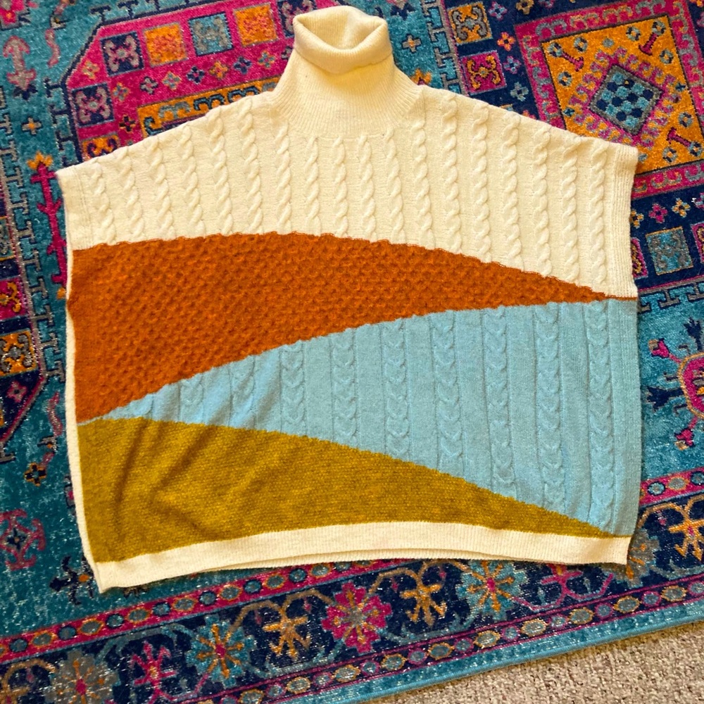 Sundance multicolored poncho